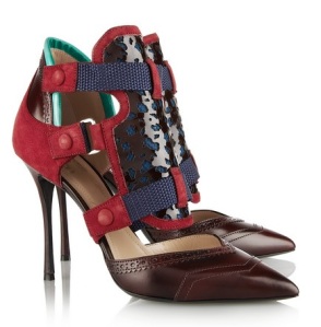 Ncholas kirkwood + Peter Pilotto Leatehr and Suede Pumps £790